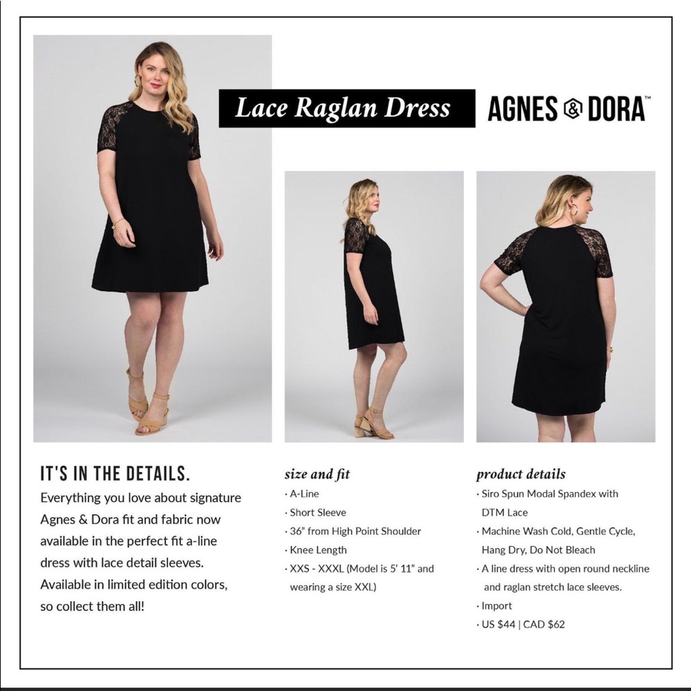 Lace Raglan Dress - Picture 4 of 4